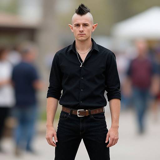 Realistic Male in Denim Costume Darts