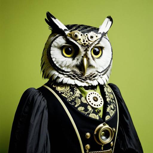 Steampunk Owl Automaton Portrait