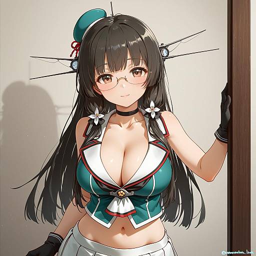 Illustration of Choukai kai ni (kancolle), kantai collection in the style of Mountain han