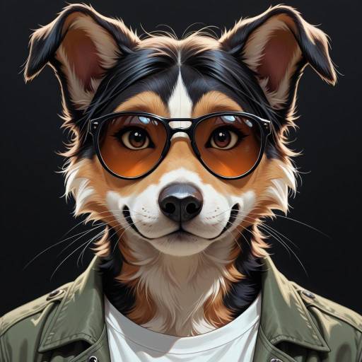 Realistic Portrait of a Clothed Dog Realistic Portrait of a Clothed Dog