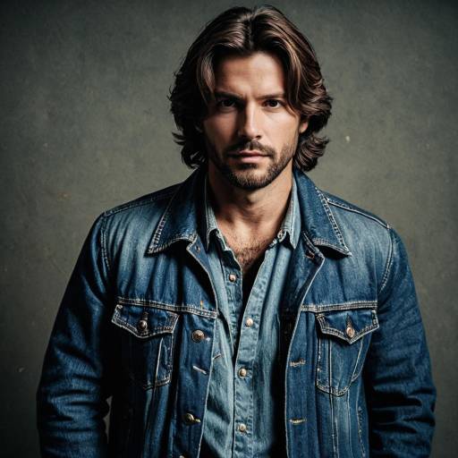 Confident Man in Denim Jacket