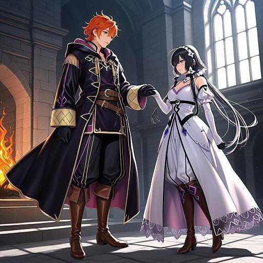 Illustration of Morgan (male) (fire emblem), fire emblem in the style of Puchiman