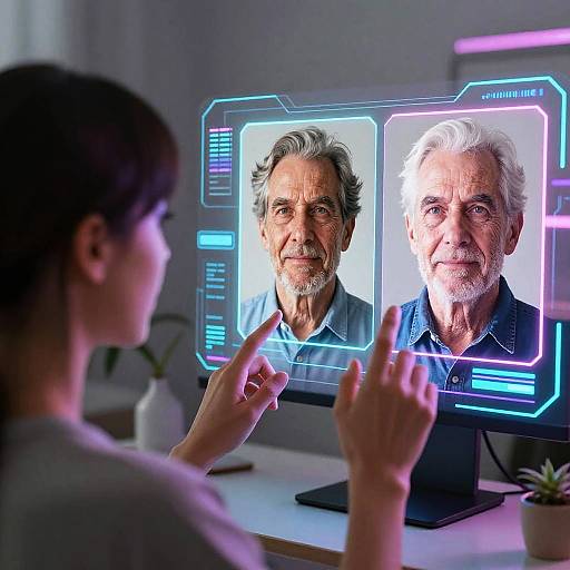 Futuristic Photo Aging Hologram