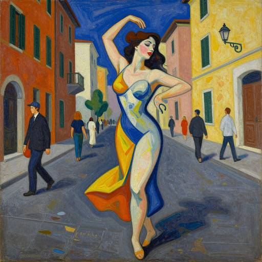 Vibrant Abstract Dance in Rome