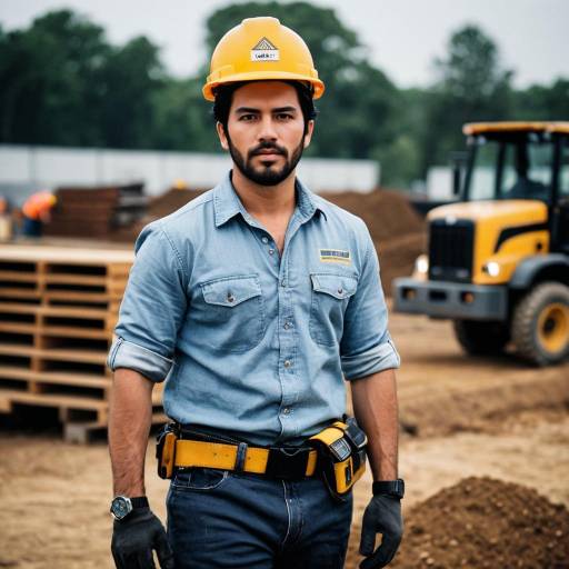 Construction Worker Wearing Yellow Hard Hat