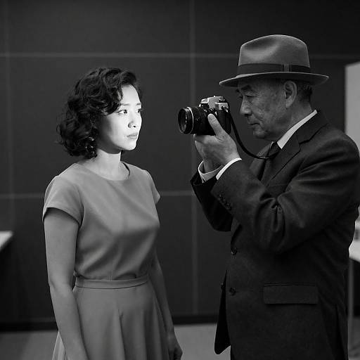 Dramatic Black and White Portrait