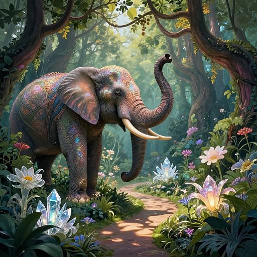 Surreal Bug's-Eye Forest Dreamscape