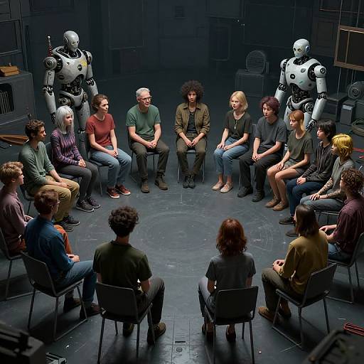 Diverse Group AA Session Illustration