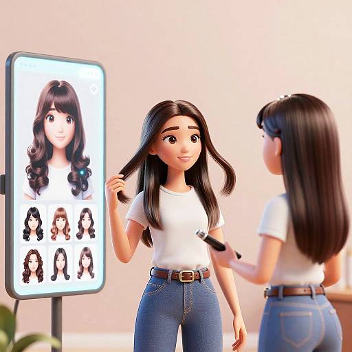3D Animated Online Hair Makeover