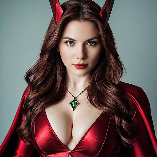Realistic Scarlet Witch Cosplay Portrait