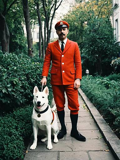 Tintin Costume Full-Body Cosplay with Dog
