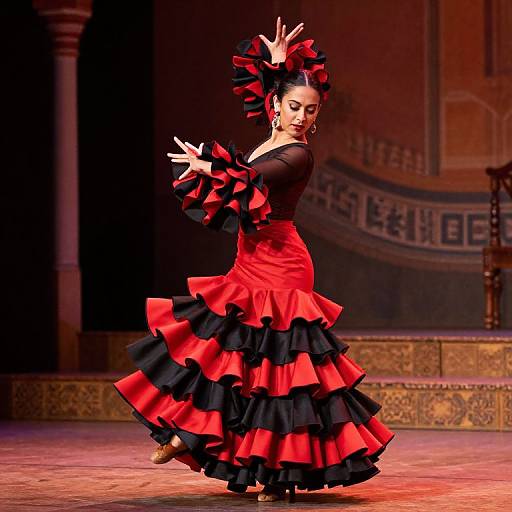 Vibrant Latina Flamenco Dance