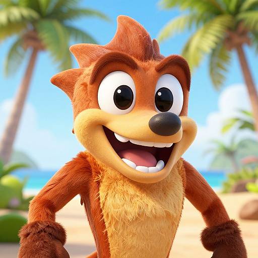 Cartoonish Crash Bandicoot Costume