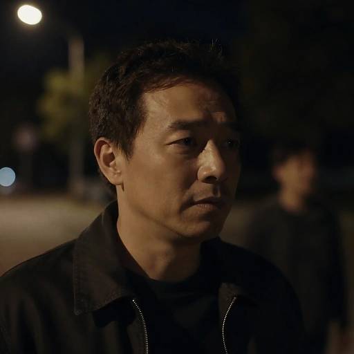 Moody Night Portrait of a Man