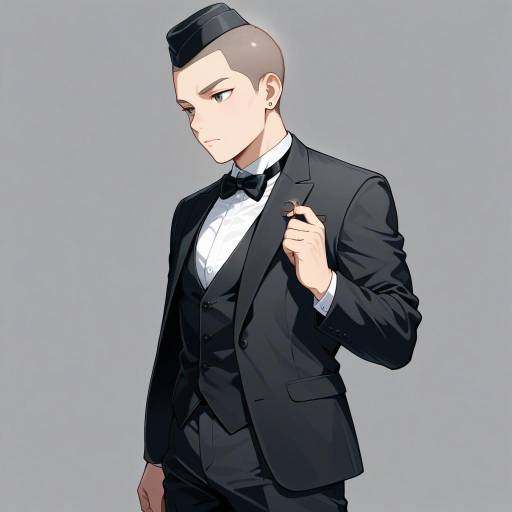 Determined Cowboy in Formal Tuxedo Determined Cowboy in Formal Tuxedo