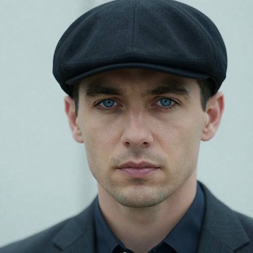 Intense Close-Up of Stylish Man