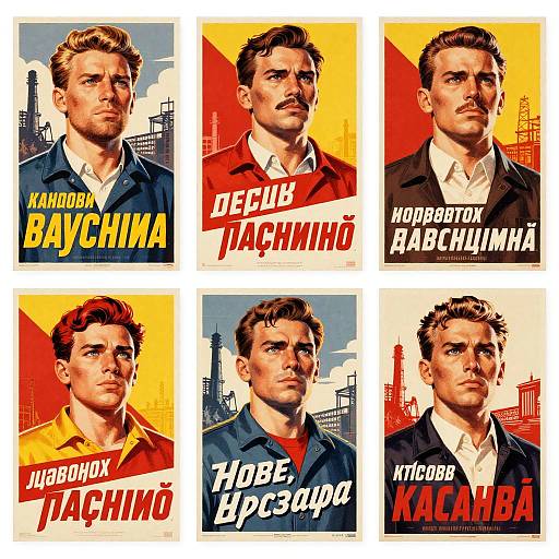 Retro Socialist Realism Poster Generator