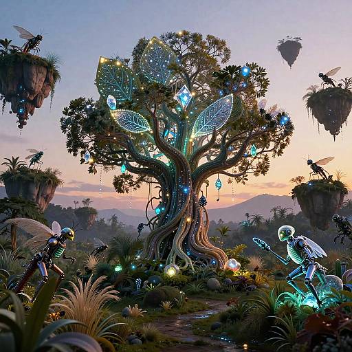 Luminescent Mechano-Marshlands at Dusk