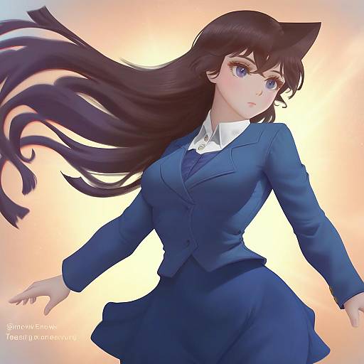 Illustration of Mouri ran, meitantei conan in the style of Melowh