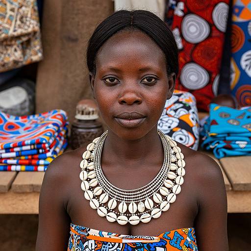 Indigenous Woman in West African Market