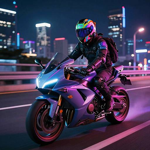 Neon Street Racer Synthwave Portrait