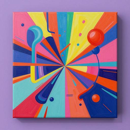 Vibrant Futuristic Abstract Digital Art