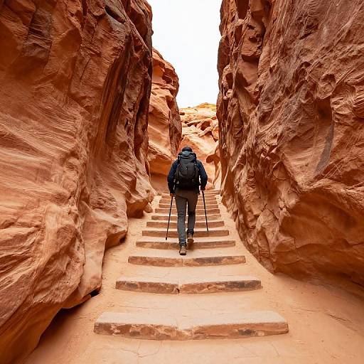 Lone Adventurer on Desert Path