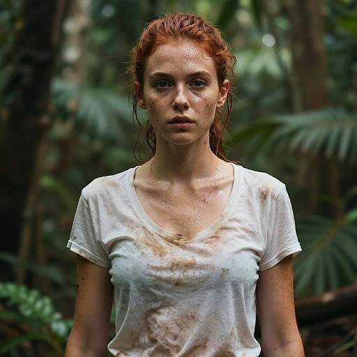 Cinematic Portrait of Muddy Woman