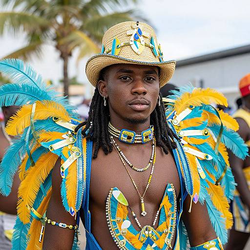 Trinidad Carnival Male Costume Portrait