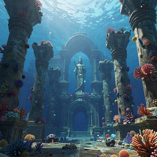 Ancient Underwater City Ruins