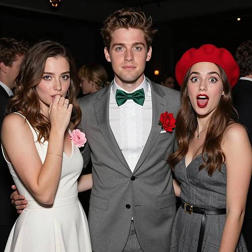 Vibrant Party Scene with Stylish Attendees