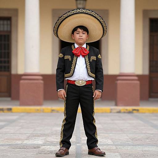 Boy in Traditional Mexican Costume