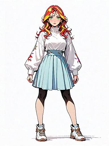 Casual Chic Woman in Gold Sweater