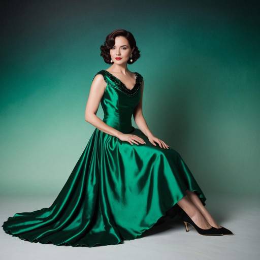 Elegant Vintage-Inspired Evening Gown