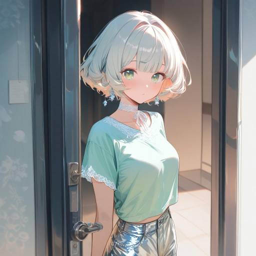 Vibrant Anime Portrait in Soft Lighting