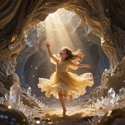 Celestial Cavern: Child's Luminous Symphony