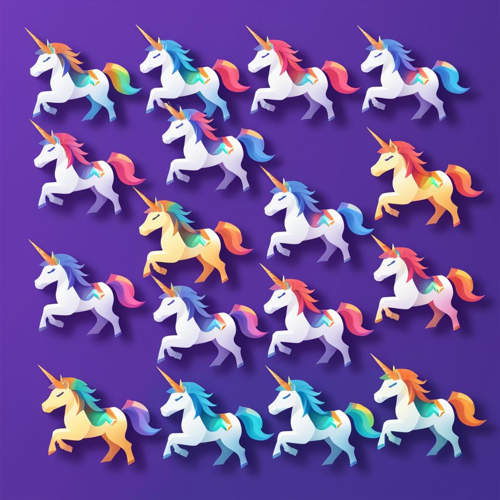 Unique Unicorn Twitch Subscription Badges