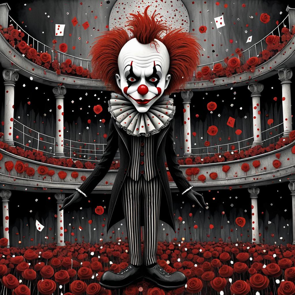 Sinister Clown in Whimsical Theater