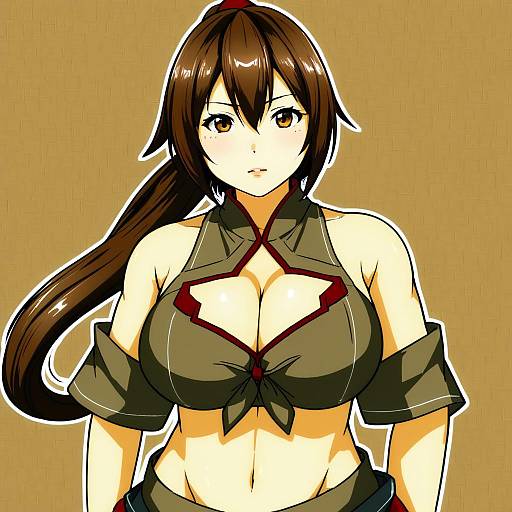 Illustration of Amagi kai (kancolle), kantai collection in the style of Kutabireta neko