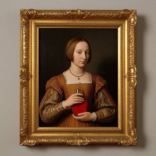 Renaissance Woman with Red Flask Portrait