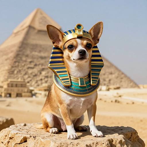 Pharaoh Chihuahua in Ancient Egypt