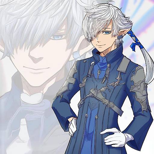 Illustration of Alphinaud leveilleur, final fantasy in the style of Handsome wataru