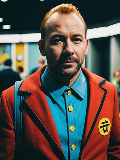 Cinematic Photorealistic Tintin Cosplay Portrait