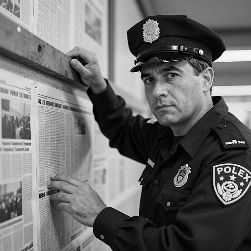 Serious Policeman in a Gritty Setting