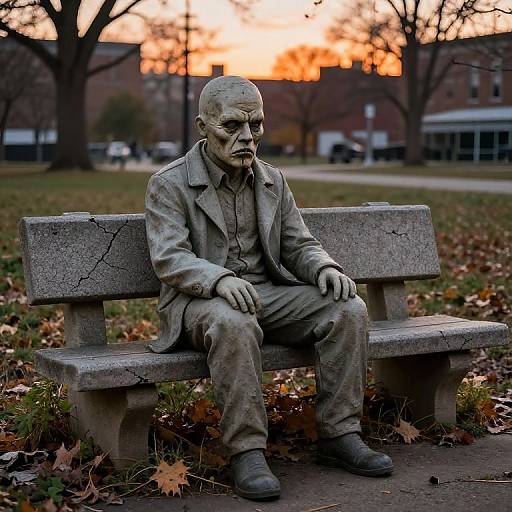 Ohio Grimace in Deserted City Park