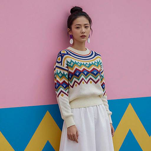 Vibrant Portrait of an Asian Woman