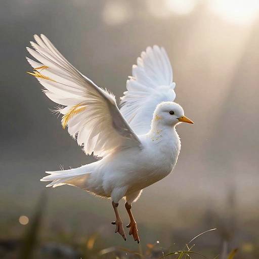 Ethereal Angel Wings at Dawn