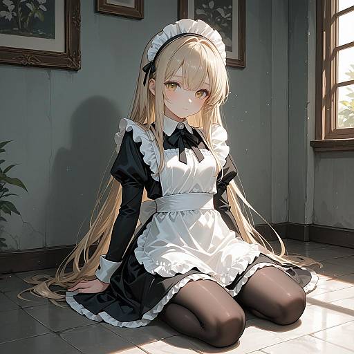 Elegant Maid Concept Art Full Body