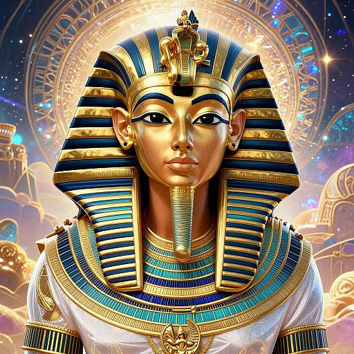 Ornate Egyptian Pharaoh Woman Illustration