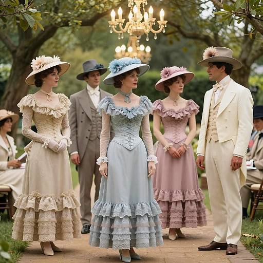 Edwardian Vintage Fashion Garden Party